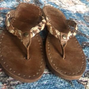 ugg braided flip flops